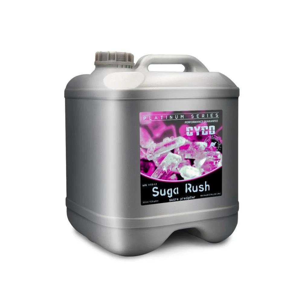 CYCO Suga Rush Platinum Series flowering additive, boosts beneficial microbes and increases flower quality, sweetness and yield