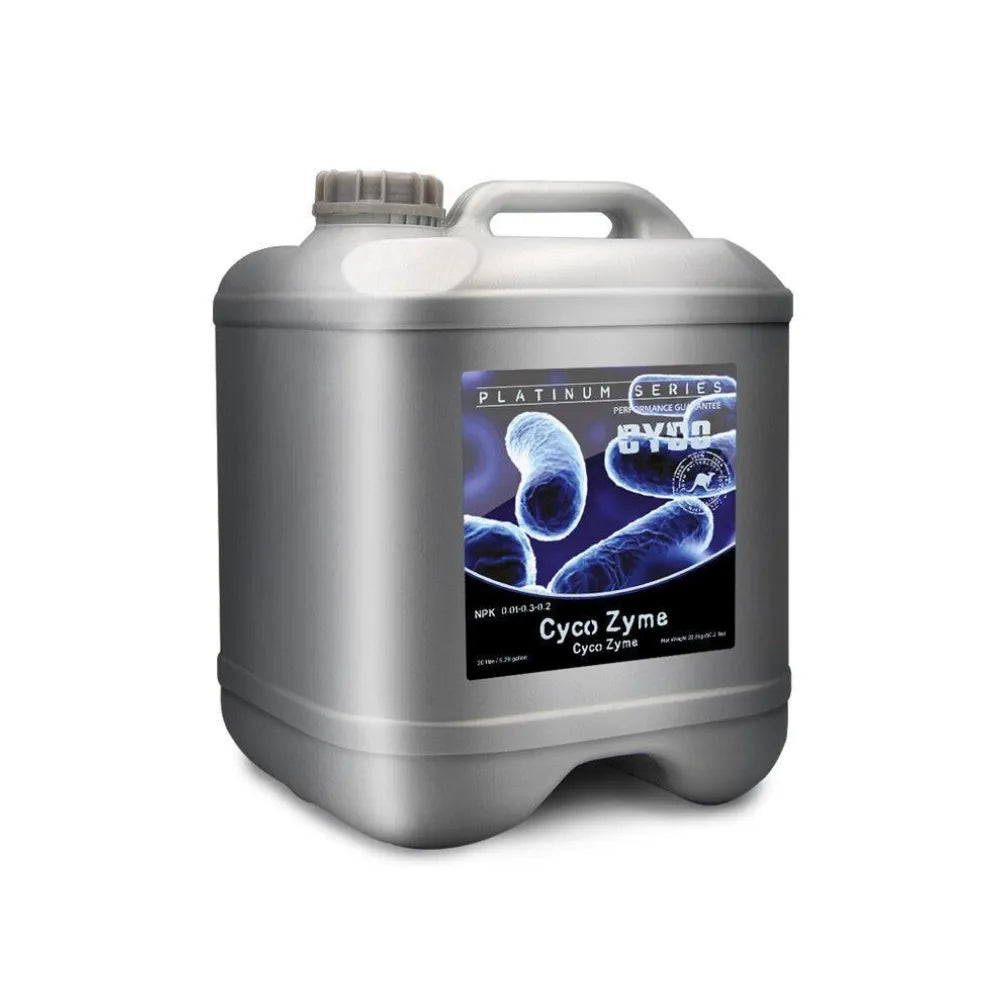 CYCO Zyme Platinum Series 20L enzyme supplement, hydroponic additive for converting organic matter into plant-available sugars
