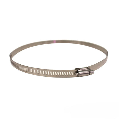 Single stainless steel worm-drive ducting clamp for securing ventilation ducting to inline fans and carbon filters. Available in 100mm, 125mm, 150mm, 200mm