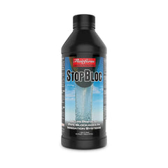 Flairform StopBloc hydroponic irrigation cleaner bottle, prevents pipe blockages and maintains nutrient system flow, 1L liquid treatment for drip systems and hydro setups
