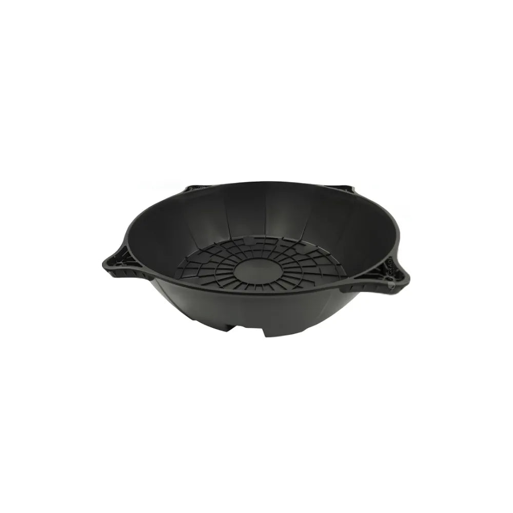 G-POT Base 480mm gardening drainage tray for GEO POTS, heavy-duty air pruning pot base with tapered airflow design for fabric and plastic grow pots.