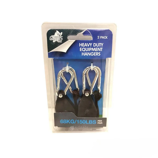 GARDIS PRO heavy duty rope ratchet hangers 2 pack for hydroponic grow lights, carbon filters, inline fans and ventilation equipment