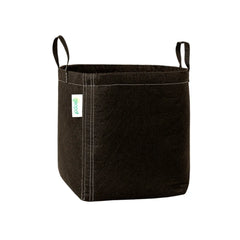 GEOPOT 170L / 45 Gallon black fabric grow pot with handles and breathable geo-textile fabric, designed for air pruning roots and vigorous plant growth.