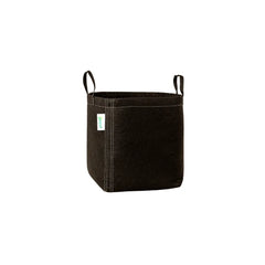 GEOPOT 19L / 5 Gallon black fabric grow pot with handles and breathable geo-textile fabric, designed for air root pruning, drainage and healthier plant growth.