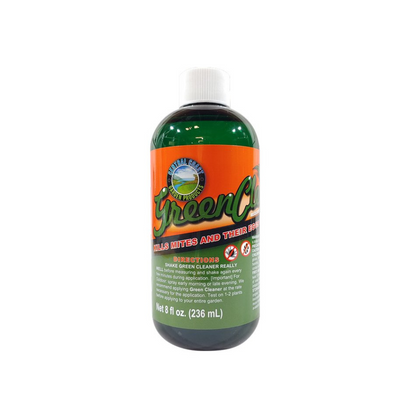 Green Cleaner 236ml garden spray – organic pesticide for mites and eggs, natural pest control for plants, hydroponics and home gardening.