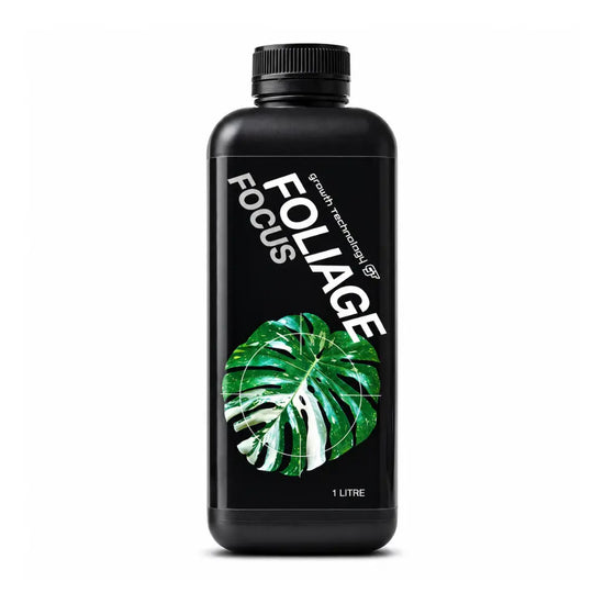 Growth Technology Foliage Focus 1L hydroponic nutrient for lush foliage on Monstera and tropical indoor plants