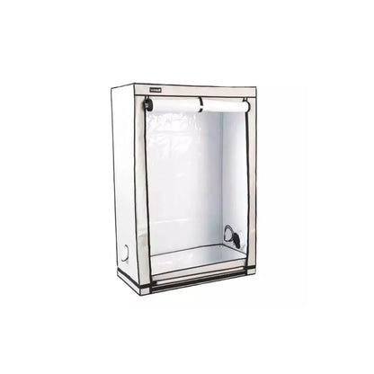 HOMEbox Ambient R120 hobby grow tent with reflective interior and ventilation ports for indoor plant cultivation
