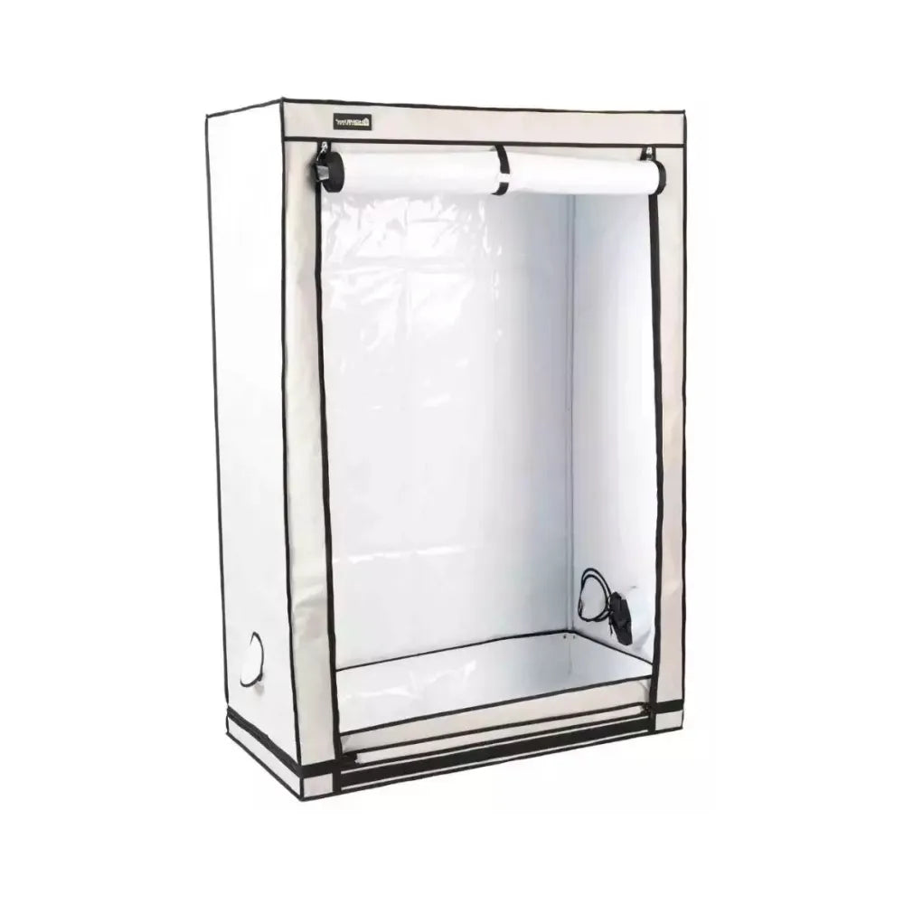 Homebox Ambient R120S indoor grow tent with reflective PAR+ interior, front access door and ventilation ports for hydroponic indoor growing