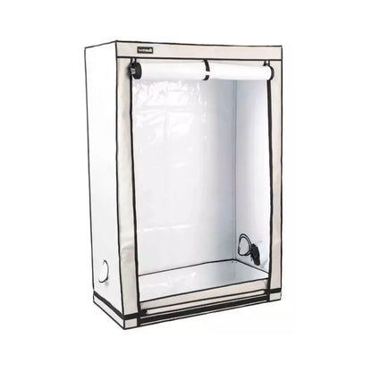 Homebox Ambient R120S indoor grow tent with reflective PAR+ interior, front access door and ventilation ports for hydroponic indoor growing