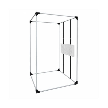HOMEbox Equipment Board hung on black straps inside a grow tent frame, a white perforated panel for mounting gear
