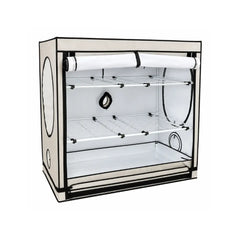 Homebox Vista Medium propagation grow tent with reflective interior, dual shelves and ventilation ports for seedling and cloning setups