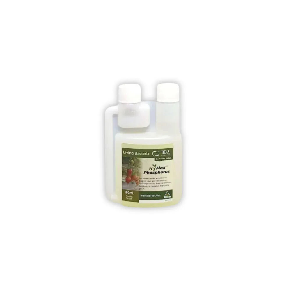 HyMax Roots Microbial Solution 100mL – bio-friendly root enhancer with live microbes for improved nutrient absorption.