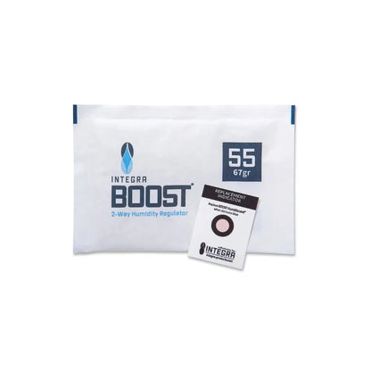Integra Boost 55% humidity control pack 67g with replacement indicator card for storage freshness