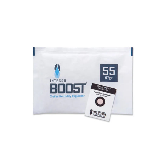 Integra Boost 55% humidity control pack 67g with replacement indicator card for storage freshness