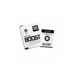 INTEGRA BOOST 55% humidity control pack with replacement indicator card for preserving herbs and stored products in sealed containers.