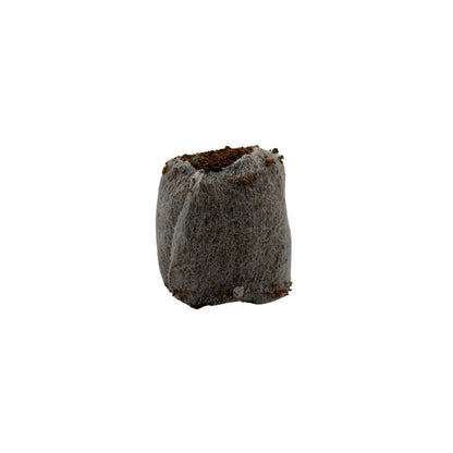 Side view of hydrated JIFFY® 7C coir pellet packaging, 35mm peat-free seedling pellets