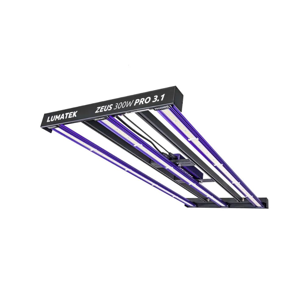 Lumatek Zeus 300W Pro 3.1 LED grow light with multi-bar full spectrum design for indoor plants and hydroponic grow tents