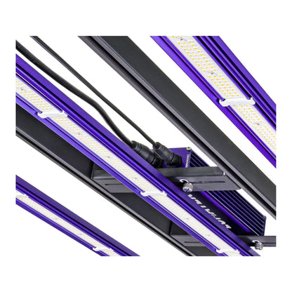 Close-up of Lumatek Zeus 300W Pro 3.1 LED bars showing high-efficiency diodes and solid build quality for optimal plant growth