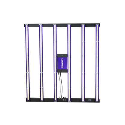 Lumatek Zeus 600W Pro 3.1 LED grow light under view – full spectrum multi-bar LED grow light fixture designed for hydroponics, indoor plants and high-yield grow tents.