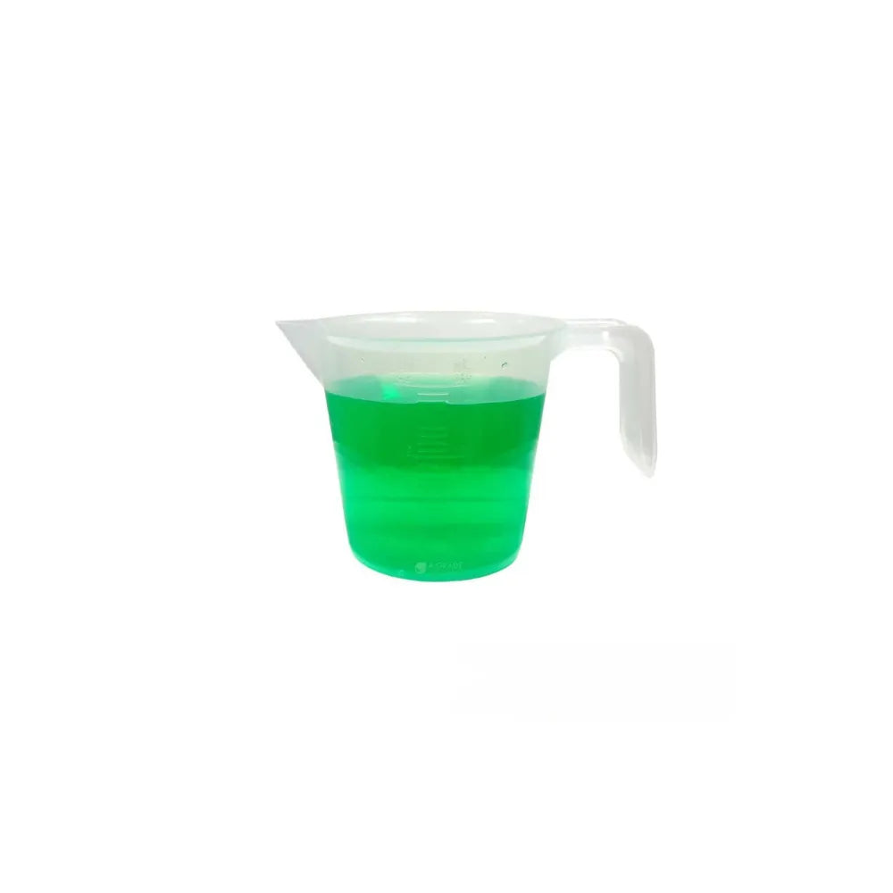 250mL plastic measuring jug with handle and spout for hydroponic nutrient mixing