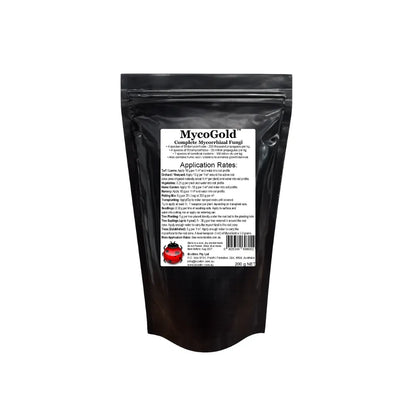 MycoGold mycorrhizal fungi 200g black pouch soil and plant root inoculant