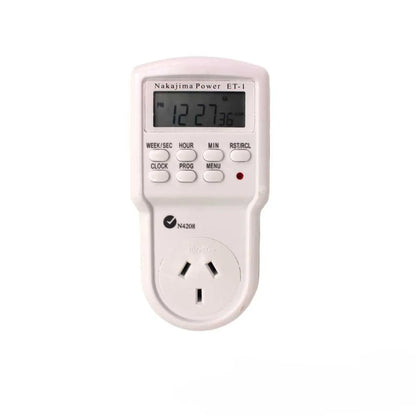 NAKAJIMA digital timer with LCD display for hydroponic lighting, irrigation and ventilation automation control.