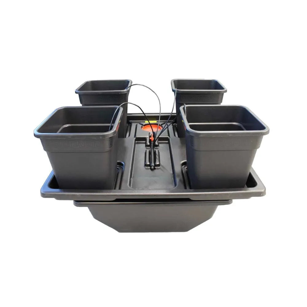 Nutsystems Origin XL 4 pot hydroponic system, complete dripper kit with reservoir and grow pots for indoor gardening
