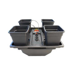 Nutsystems Origin XL 4 pot hydroponic system, complete dripper kit with reservoir and grow pots for indoor gardening