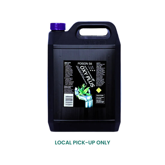 OXY-PLUS Hydrogen Peroxide 50g/L 5L container by Growth Technology, hydroponic system cleaner and oxygen enhancer for plant roots