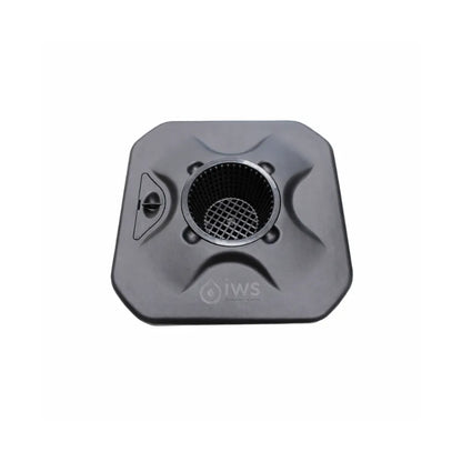 Top view of NUTSYSTEMS Oxypot lid with net pot insert for deep water culture growing