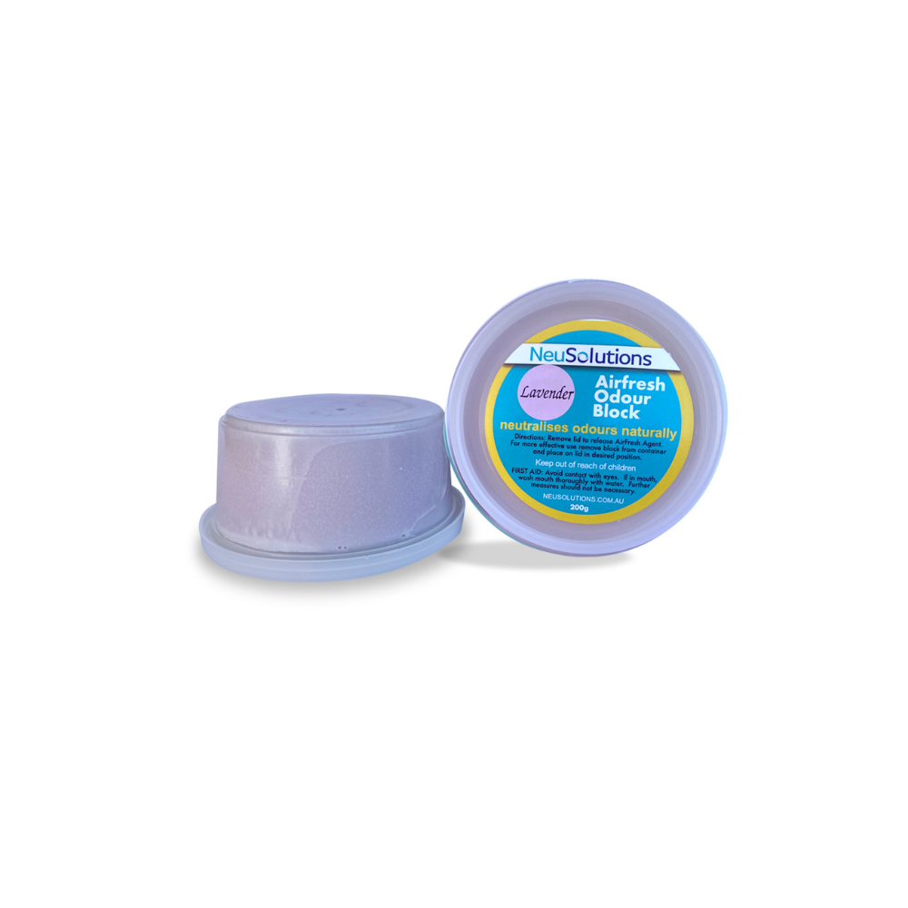 NeuSolutions Lavender Airfresh Odour Block 200g – lavender-scented hydroponic odour control for grow rooms and indoor gardens, neutralises odours naturally.