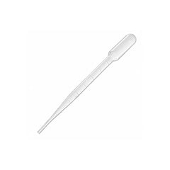 Clear plastic transfer 1ml pipette with graduated markings, disposable liquid dropper for laboratory, skincare or DIY use