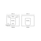 Diagram of the HOMEbox Ambient Q300+ left side and right side dimensions.