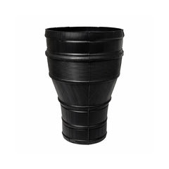 Black 250–200 mm duct reducer for hydroponic ventilation systems, grow tent adapter for exhaust fans and flexible air ducting