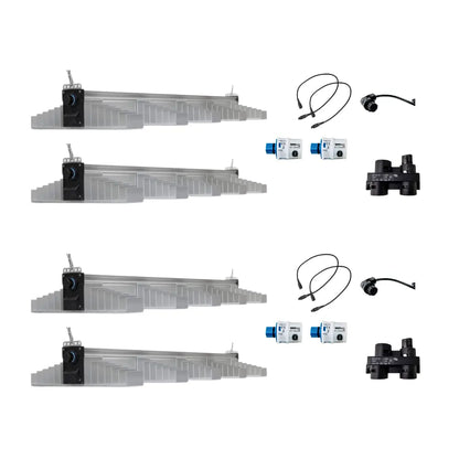 SANlight EVO 5-150 quad LED grow light kit with fixtures, dimmers and connectors