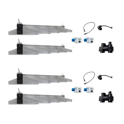 SANlight EVO 5-150 quad LED grow light kit with fixtures, dimmers and connectors
