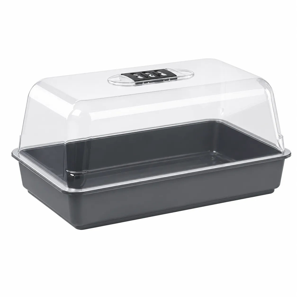 Medium Stewart propagator with clear humidity dome and vented lid, ideal seed raising tray for cuttings and seedlings in hydroponic and indoor growing systems