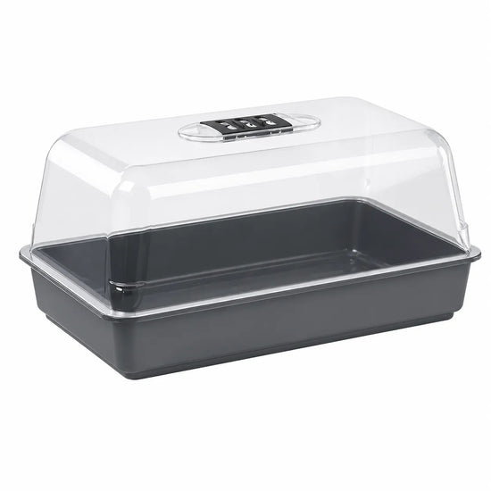 Medium Stewart propagator with clear humidity dome and vented lid, ideal seed raising tray for cuttings and seedlings in hydroponic and indoor growing systems