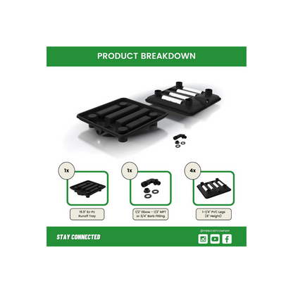 TBC - Ez-Pz Run-Off Tray 15.5&quot; - A-Grade Hydroponics