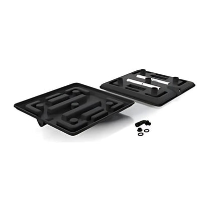 Black Ez-Pz 22 inch run-off tray kit with drainage outlet, durable plastic tray and fittings for hydroponic and indoor grow systems