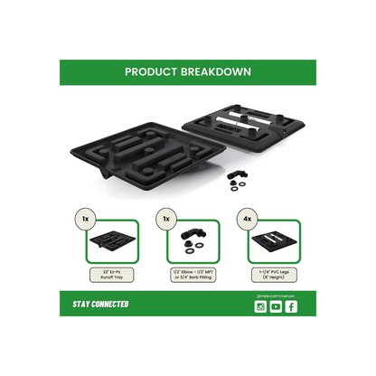 TBC - Ez-Pz Run-Off Tray 22&quot; - A-Grade Hydroponics
