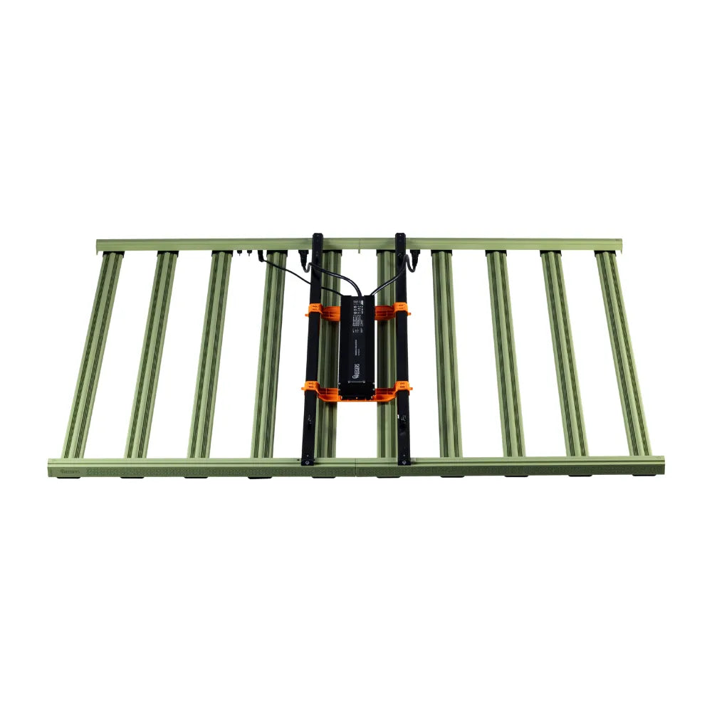 Top view of Treegers GL1000W+ LED grow light with remote driver and multi-bar frame for even canopy coverage in grow rooms