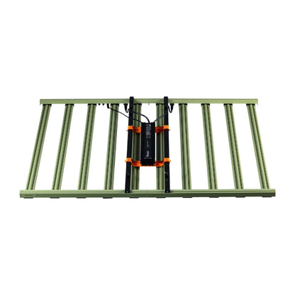 Top view of Treegers GL1000W+ LED grow light with remote driver and multi-bar frame for even canopy coverage in grow rooms