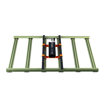 Top view of Treegers GL650W+ LED grow light showing remote driver and multi-bar frame for efficient heat management