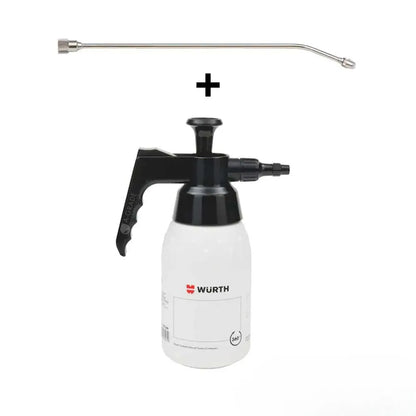 WURTH 360° 1L pump spray bottle with extension lance for precise hydroponic spraying and plant care applications.