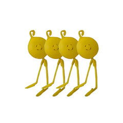 Yellow yo-yo plant supports for trellis systems, adjustable plant hangers for supporting heavy branches and indoor grow setups
