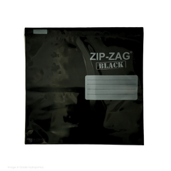 ZIP-ZAG Bag Black XL 1kg|10 Pack resealable storage bag, odour-proof and reusable zip lock pouch for secure storage.
