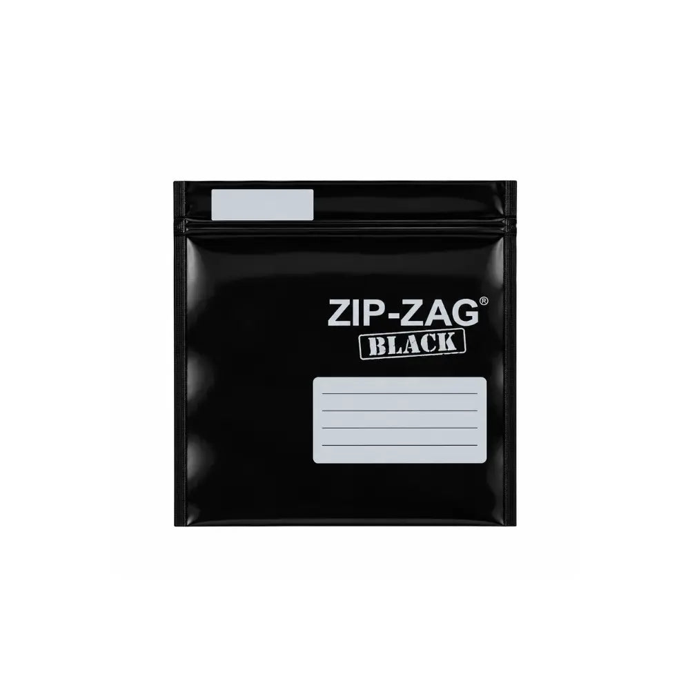 ZIP-ZAG Black smell proof storage bag, resealable 28gm pouch from A-Grade Hydroponics