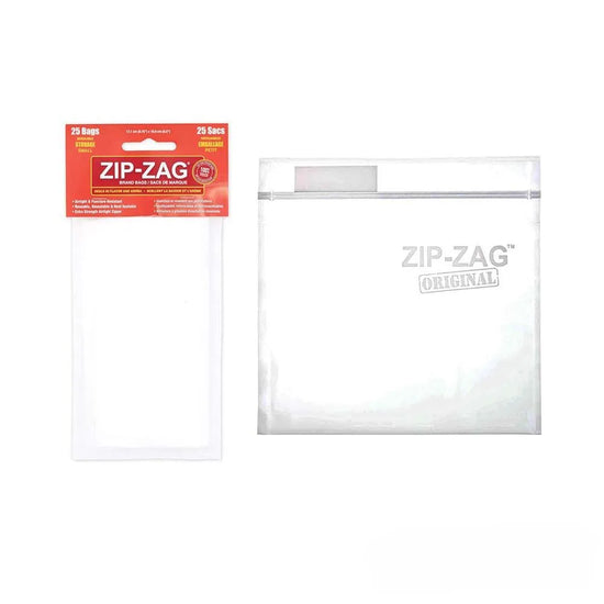 ZIP-ZAG small resealable storage bags 25 pack for herbs, accessories and odour-resistant storage.