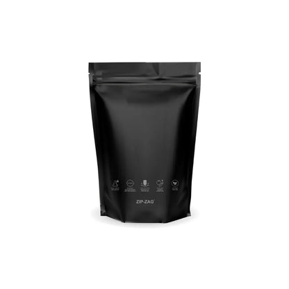 ZIP-ZAG black 1lb 454g stand-up airtight storage bag with odour-proof resealable zipper